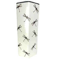 Minster 0845 Blue and White Floral Leaf Design Ceramic Hexagonal Umbrella Stand