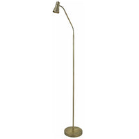 Searchlight 1007AB Antique Brass Modern Floor Lamp with Adjustable Head - 167cm Height