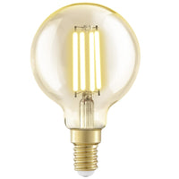 LED 4W Mini Globe G60 E14 SES Amber Filament Lamp 350lm 2200k