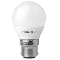 LED 2.9W (25W) Golf Ball Lamp BC B22 250 Lumen 2700k Warm White