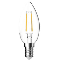 LED 4W (40W) Candle Lamp SES E14 Clear Filament 470lm 2700k Warm White