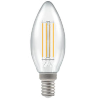 LED 4.2W (40W) Dimmable Candle Lamp SES E14 Clear Filament 470lm 2700k Warm White
