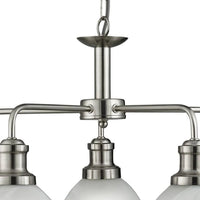 Satin Chrome Silver Bistro Indoor Pendant Light