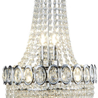 Chrome & Crystal Vintage Large Chandelier