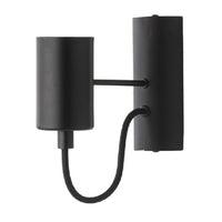 Matt Black Naked Bulb Indoor Wall Light