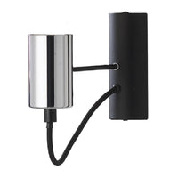 Matt Black Naked Bulb Indoor Wall Light