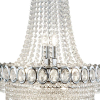 Chrome & Crystal Vintage Large Chandelier