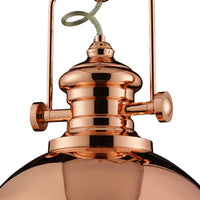 Copper Metal Domed Vintage Dome Pendant Lighting