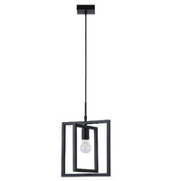 Contemporary cube frame pendant light fitting for dining room