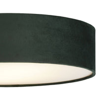 Green Velvet Circular Flush Light