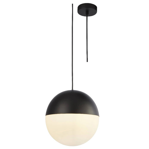 Vintage Globe, Adjustable Pendant Light, 2024 Black 14-Inch.