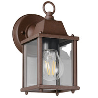 Trio 262260124 Antique Rust Outdoor Vintage Down Lantern Wall Light 225mm