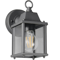 Trio 262260142 Anthracite Dark Grey Outdoor Vintage Down Lantern Wall Light - 22.5cm Height