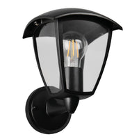 Trio Lighting 263260332 Black and Clear Outdoor Modern Up Lantern Wall Light IP44