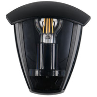 Trio Lighting 263260332 Black Outdoor Modern Flush Half Lantern Wall Light IP44