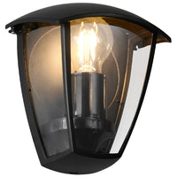 Black Flush Outdoor Wall Light