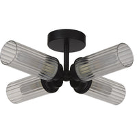 matt black 3 lamp bathroom ceiling light