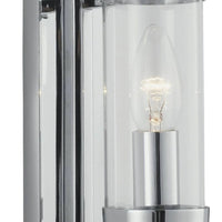 Chrome Cylinder Glass Vintage Wall Light