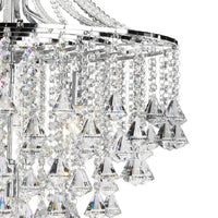 Chrome & Crystal Glass Pendant Ceiling Light