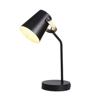 Oaks 4105 TL BK Black & Gold Metal Vintage Adjustable Table Lamp
