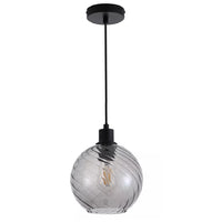 Black Smoked Swirl Modern pendant