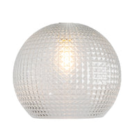 Clear diamond cut effect glass pendant