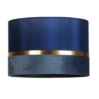 Navy Blue Fabric Drum Round Ceiling Shade