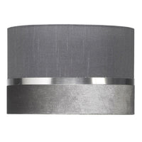 Grey Fabric Drum Round Ceiling Shade