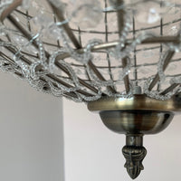 Brass & Crystal Globe Pendant Light