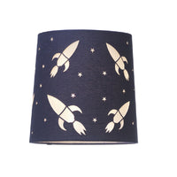 Blue Space Ship Boys Lampshade