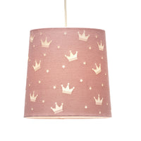 Pink Princess Crown Design Easy Fit Kids Pendant Shade