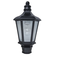 Cotswold Black Outdoor Vintage Coach Half Lantern Flush Wall Light
