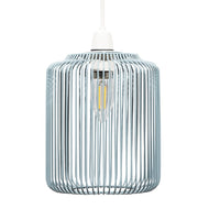 Oaks 5130 NE BL Blue Metal Cage Modern Easy Fit Non Electric Pendant - 20cm Height (Shade Only)