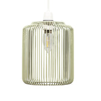 Oaks 5130 NE SE Sage Green Metal Cage Modern Easy Fit Non Electric Pendant - 20cm Height