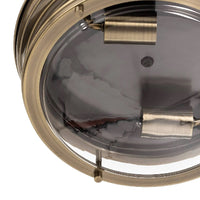 Brass & Clear Glass Retro Circular Bath Room Light