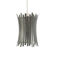 Oaks Lighting 5330 NE SI Silver Metal Cage Industrial Easy Fit Pendant Shade 23cm