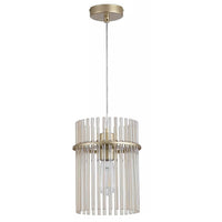 Decorative Glass Pendant In Champagne Gold