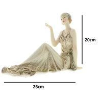 Cream and Gold Art Deco Style Figurine Ornament
