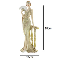 Gold art deco lady figurine