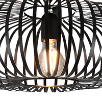 Black Open Cage Flush Ceiling Light