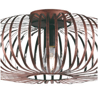 Black and Copper Rust Metal ceiling Light