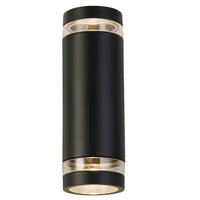 Black up and down wall light
