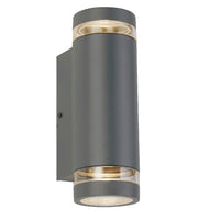 Searchlight 61100GY Anthracite Outdoor Modern Cylinder Up &amp; Down Wall Light