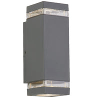Searchlight 61101GY Anthracite Dark Grey Outdoor Modern Rectangular Up & Down Wall Light