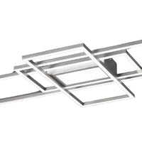 Contemporary silver geometric flush mount LED ceiling fitting
