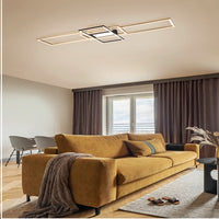 Contemporary black and Gold flush mount LED ceiling fitting