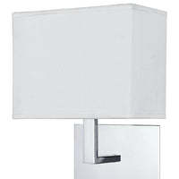 Chrome Hotel Bedside Reading Light with Shade