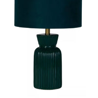 Modern Ceramic Table lamp with Velvet Shade