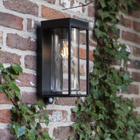 Modern Black Outdoor Solar Wall Light