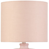 Modern bedside lamp with rose gold metallic base